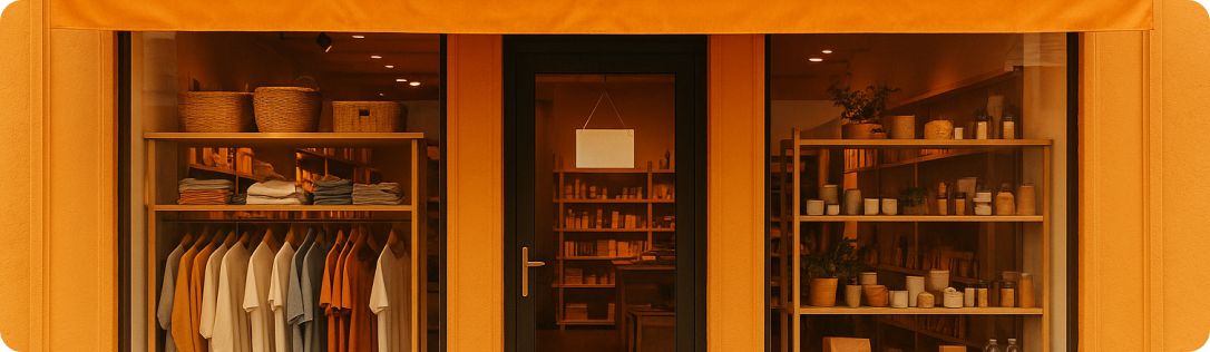 Clothing store front