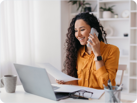 Woman talking on mobile phone